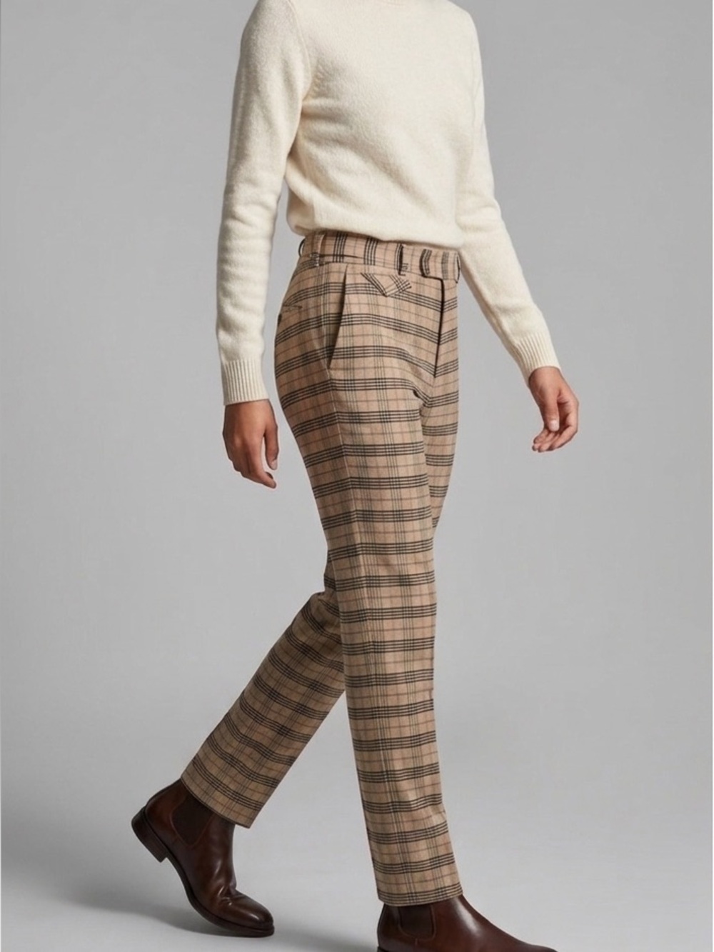 Plaid Beige and Black pants